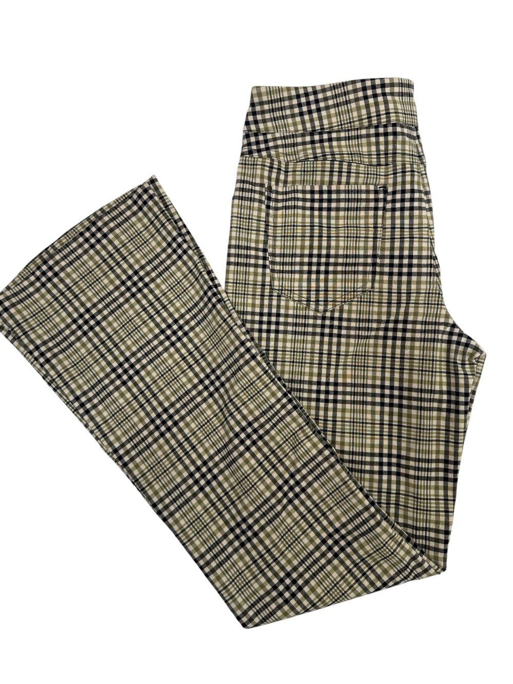 Cato Plaid Chinos in Black & Tan Size 8